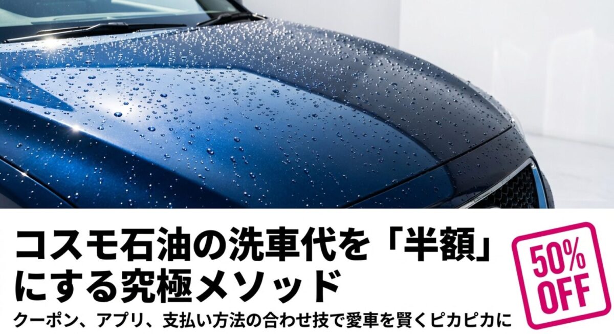 コスモ石油の洗車を半額にする方法は？クーポンやアプリ活用術
