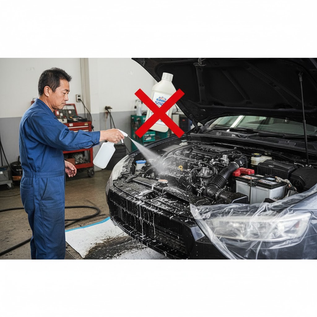 エンジンルームの油汚れの落とし方