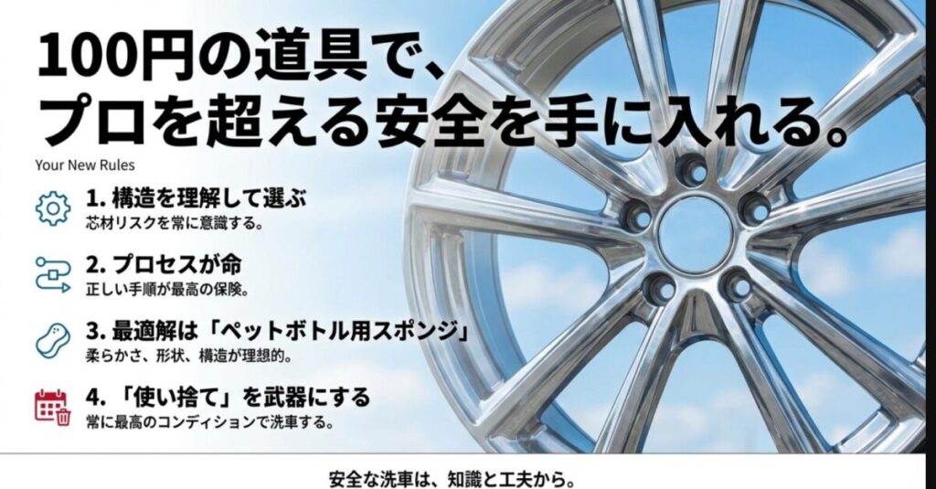構造理解、正しいプロセス、ペットボトルスポンジの活用、使い捨て運用の4つのルールまとめ