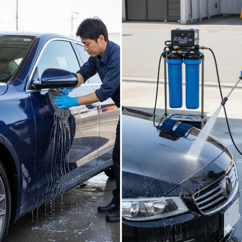 手洗い洗車の頻度と純水の推奨