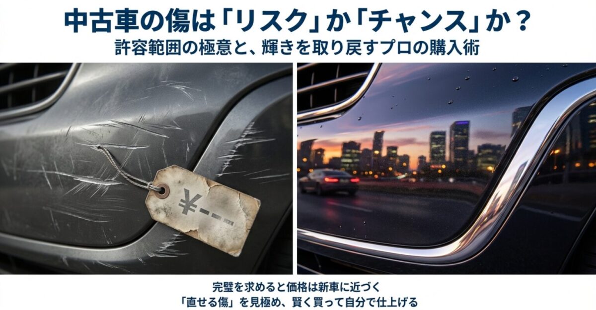 中古車の傷は当たり前？許容範囲の目安と購入後に輝きを取り戻す方法 
