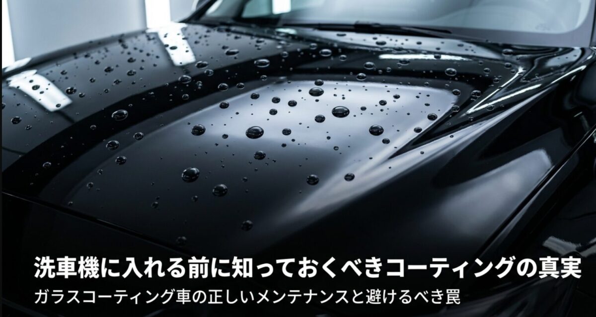 洗車機に入れる前に知っておくべきガラスコーティング車の正しいメンテナンスと避けるべき罠の表紙スライド