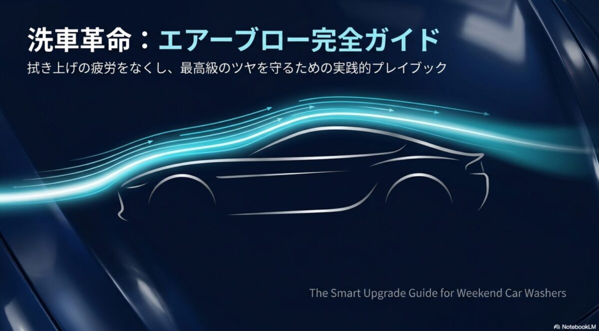 黒い車のボディに付着した水滴とイオンデポジット（水シミ）のアップ画像。洗車革命：エアーブロー完全ガイド
