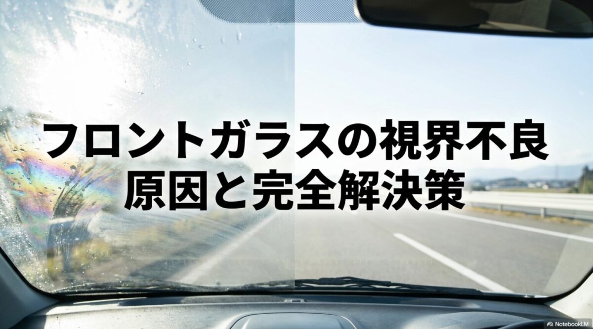 フロントガラスの視界不良の原因と完全解決策