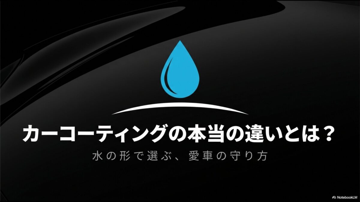 カーコーティングの本当の違いとは？水の形で選ぶ、愛車の守り方