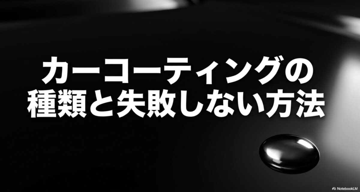 カーコーティングの種類と失敗しない方法を解説するタイトル画像